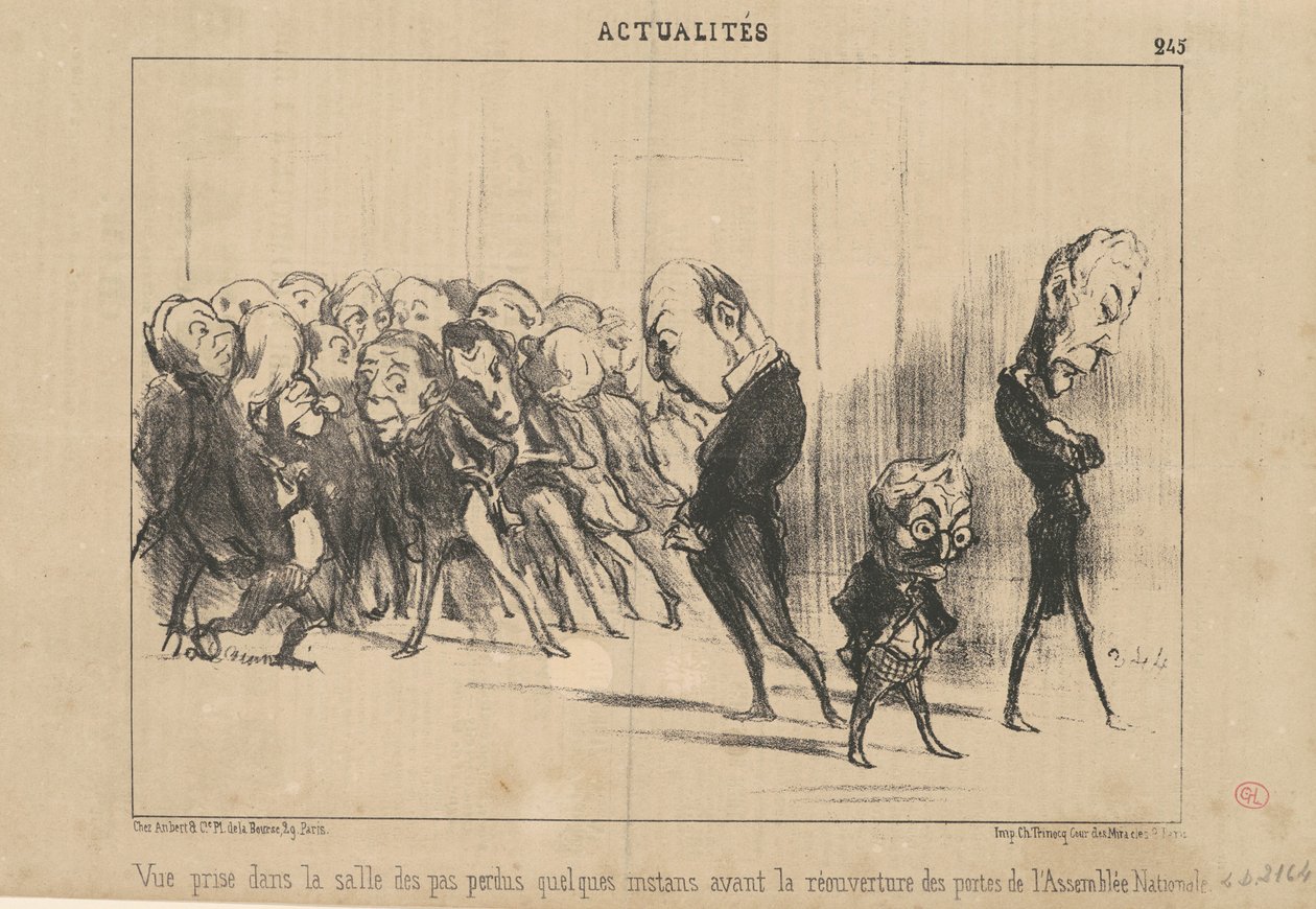 Vy tagen i hallen av förlorade steg... av Honoré Daumier