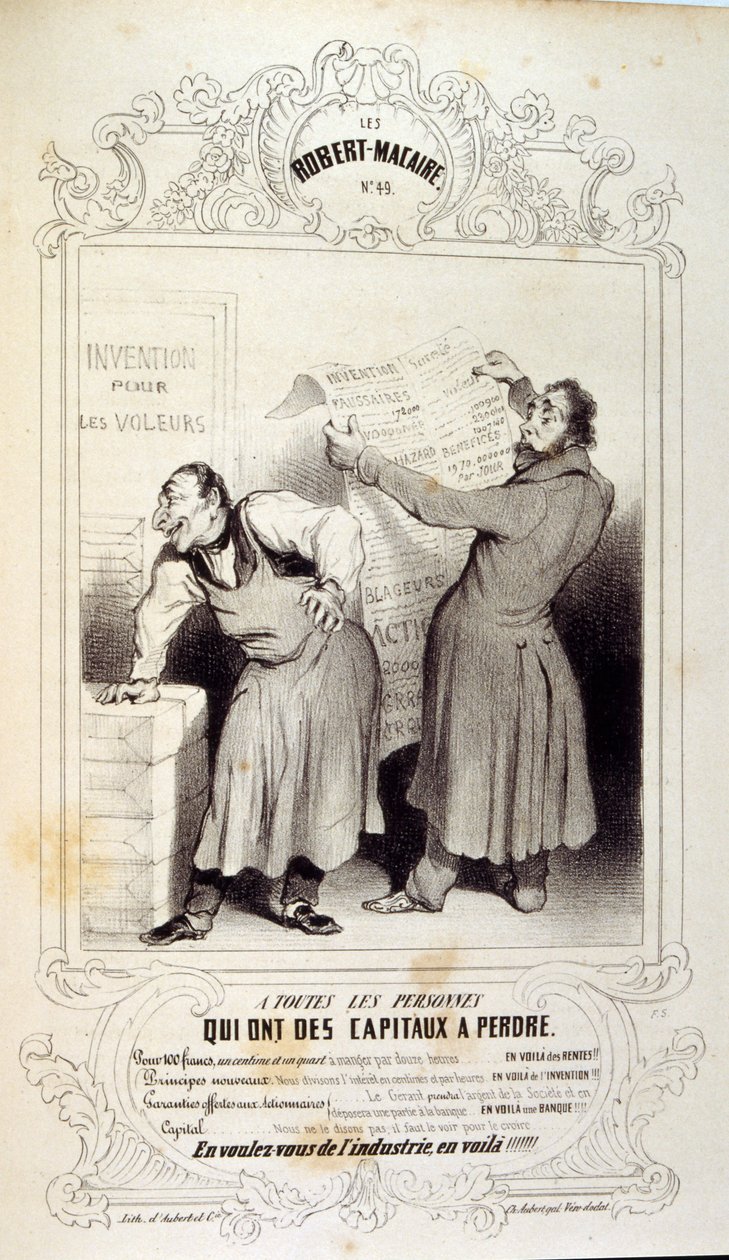 illustrationer om idéer och legender Philipon under titeln Les Cent och Robert Macaire av Honoré Daumier