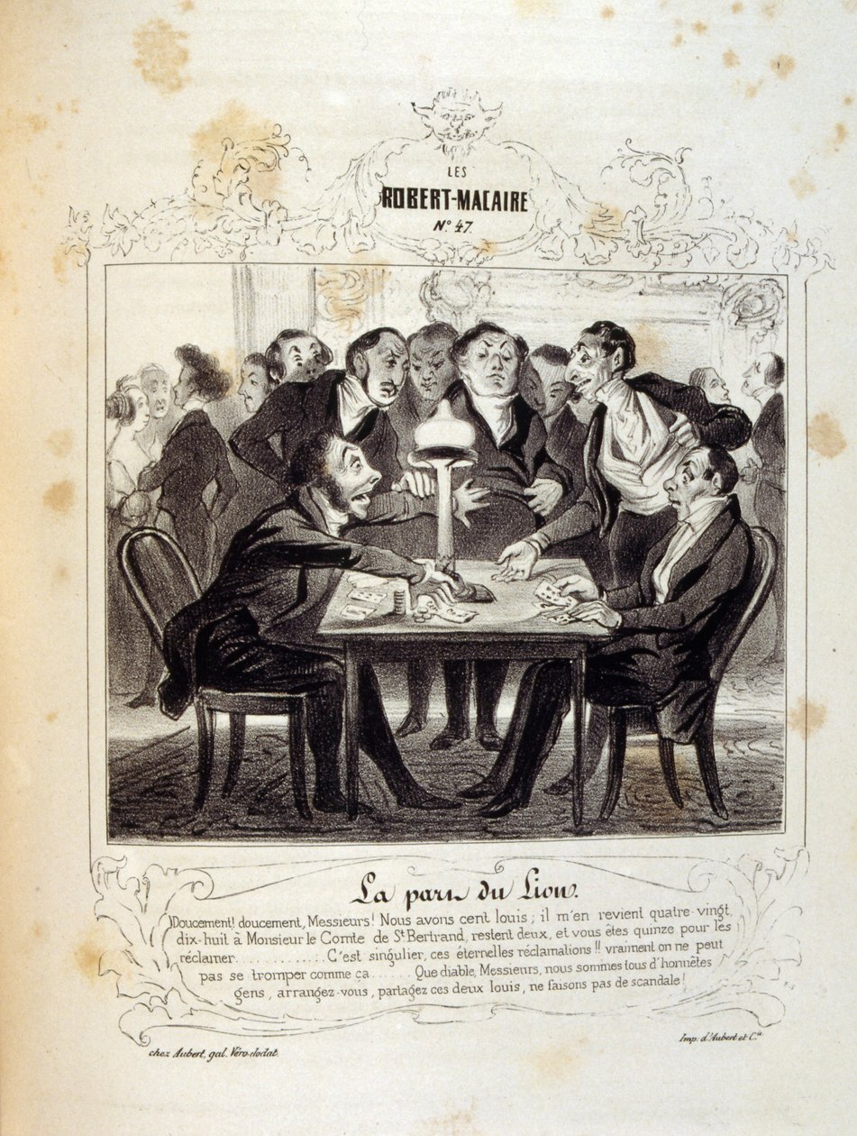 illustrationer om idéer och legender Philipon under titeln Les Cent och Robert Macaire av Honoré Daumier