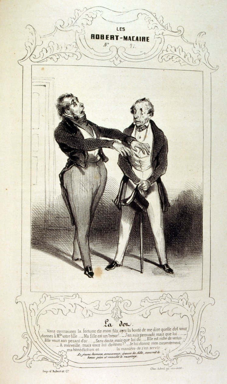 illustrationer om idéer och legender Philipon under titeln Les Cent och Robert Macaire av Honoré Daumier