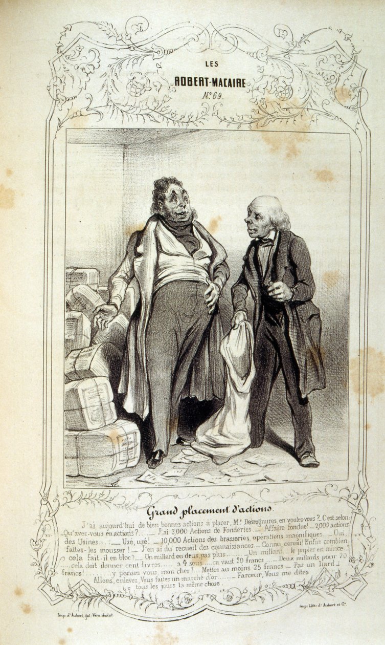illustrationer om idéer och legender Philipon under titeln Les Cent och Robert Macaire av Honoré Daumier