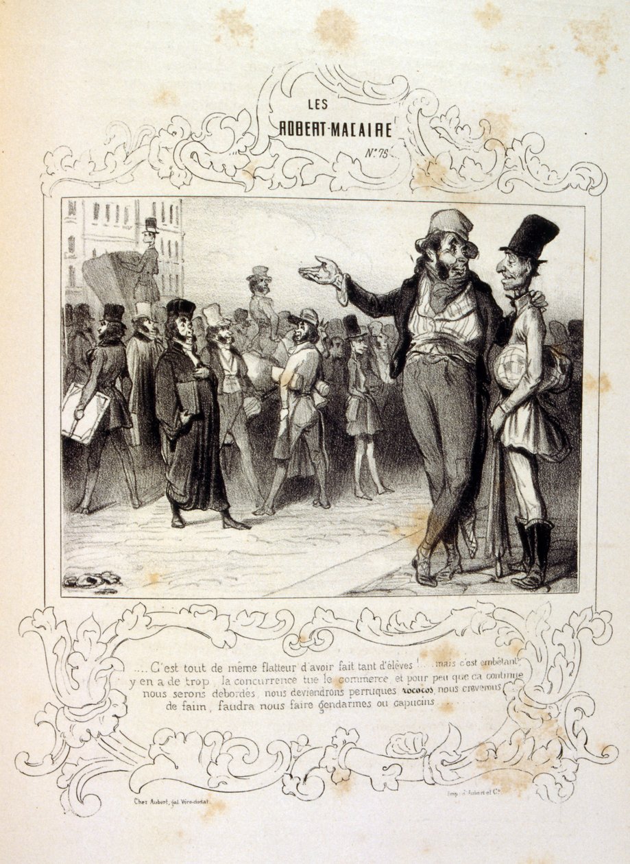 illustrationer om idéer och legender Philipon under titeln Les Cent och Robert Macaire av Honoré Daumier