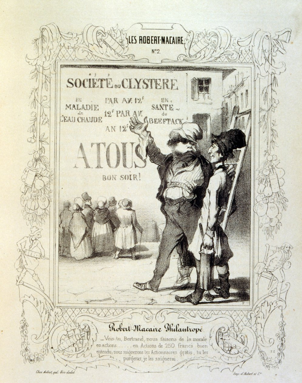illustrationer om idéer och legender Philipon under titeln Les Cent och Robert Macaire av Honoré Daumier