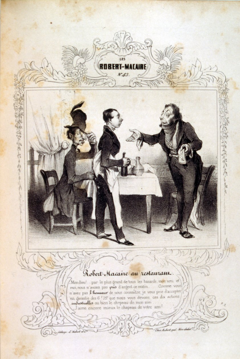 illustrationer om idéer och legender Philipon under titeln Les Cent och Robert Macaire av Honoré Daumier