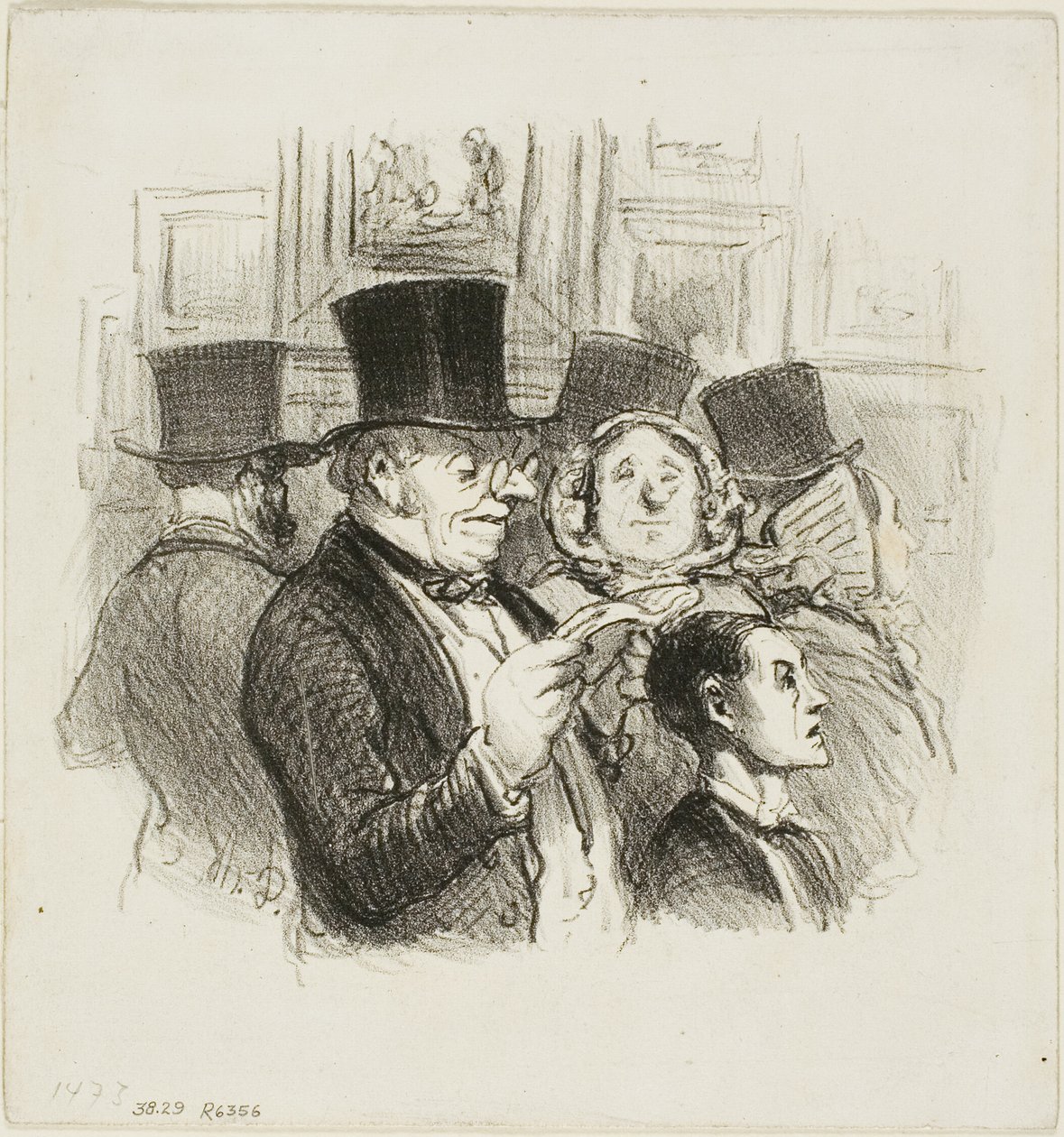 Ett besök på salongen av Honoré Victorin Daumier