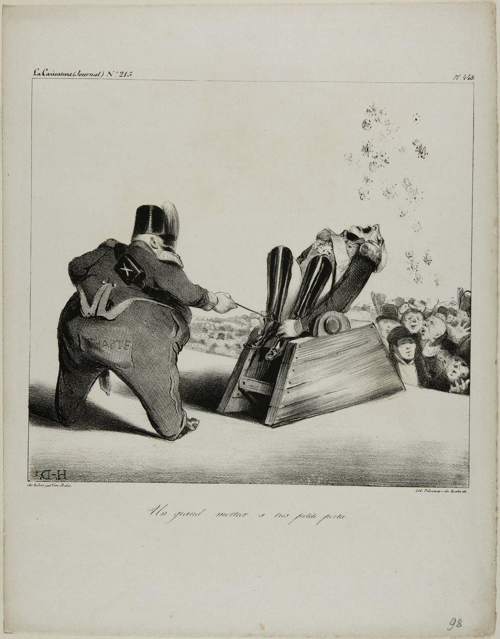 En stor granatkastare med kort räckvidd, plåt 488 av Honoré Victorin Daumier