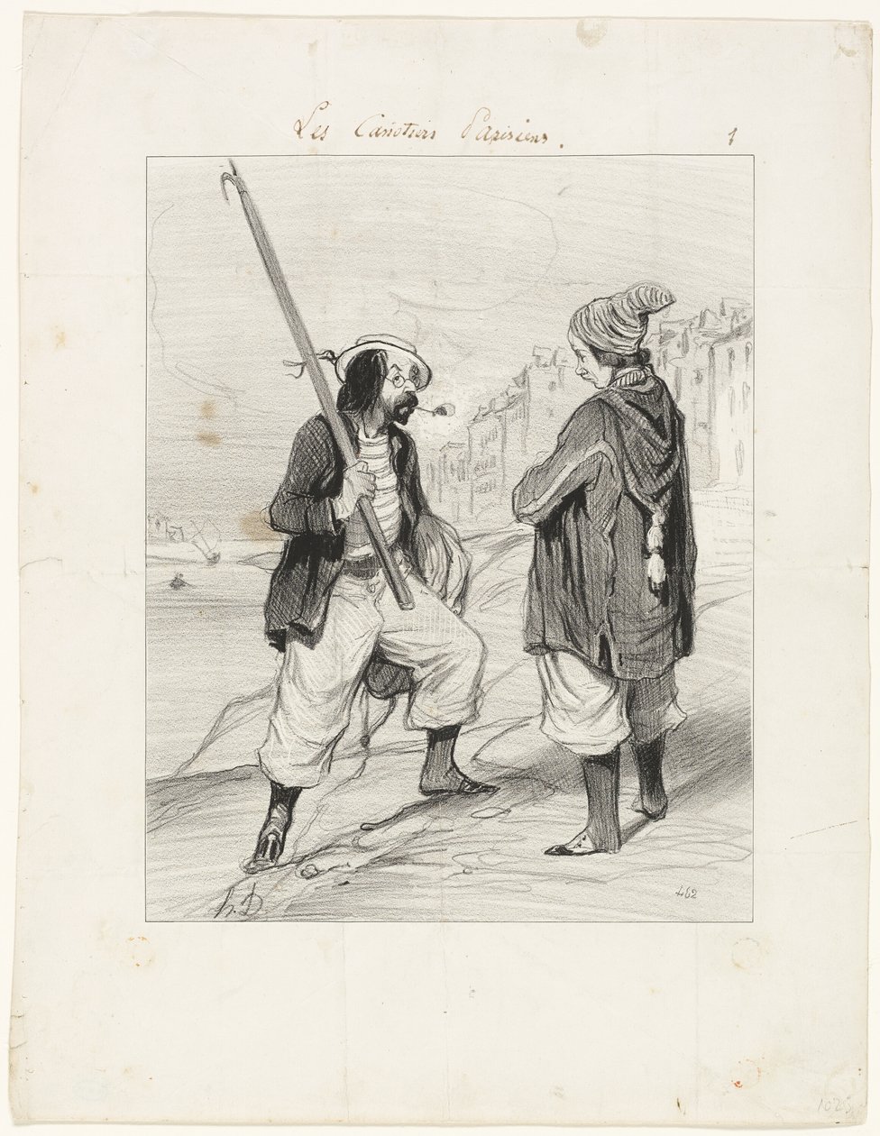 All Right Rigobert, My Old Friend..., platta ett från Les Canotiers Parisiens av Honoré Victorin Daumier