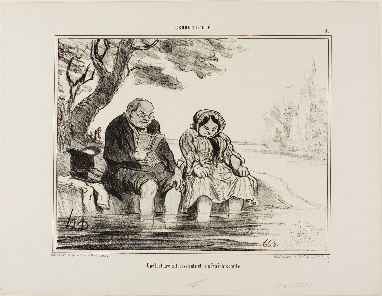 En intressant och uppfriskande läsning, plansch 3 från Croquis D