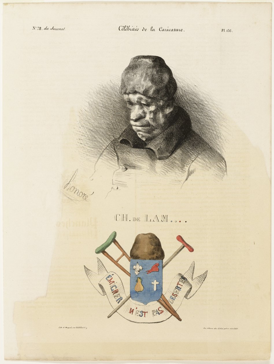 Ch. De Lam...., plansch 156 från Famous Cartoonists av Honoré Victorin Daumier