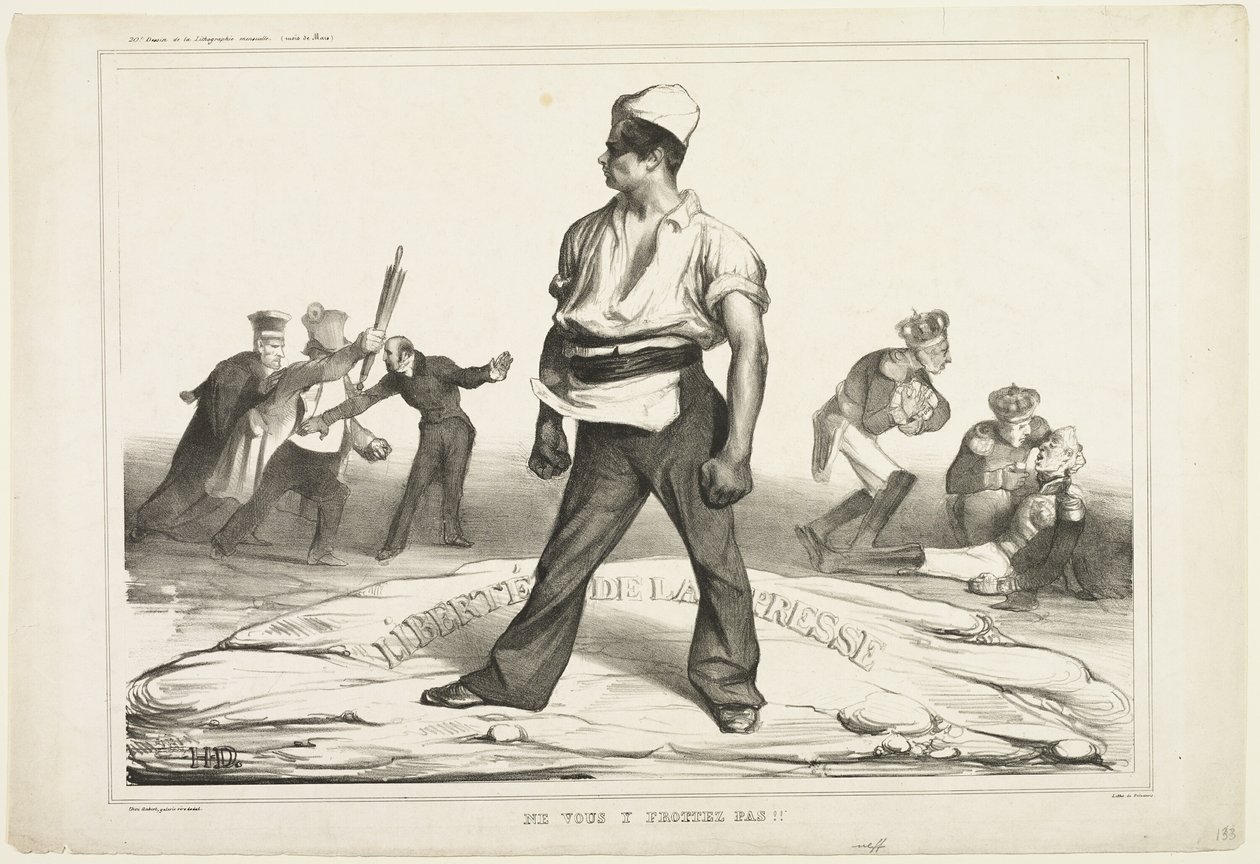 Blanda dig inte i!, platta 20 av Honoré Victorin Daumier