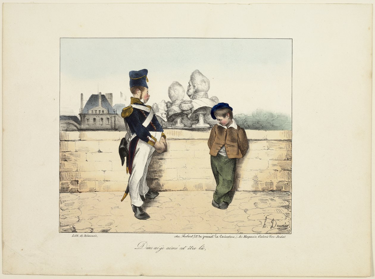 "Gud, vad jag älskade den där killen!", plansch 16 från Caricatures Politiques av Honoré Victorin Daumier