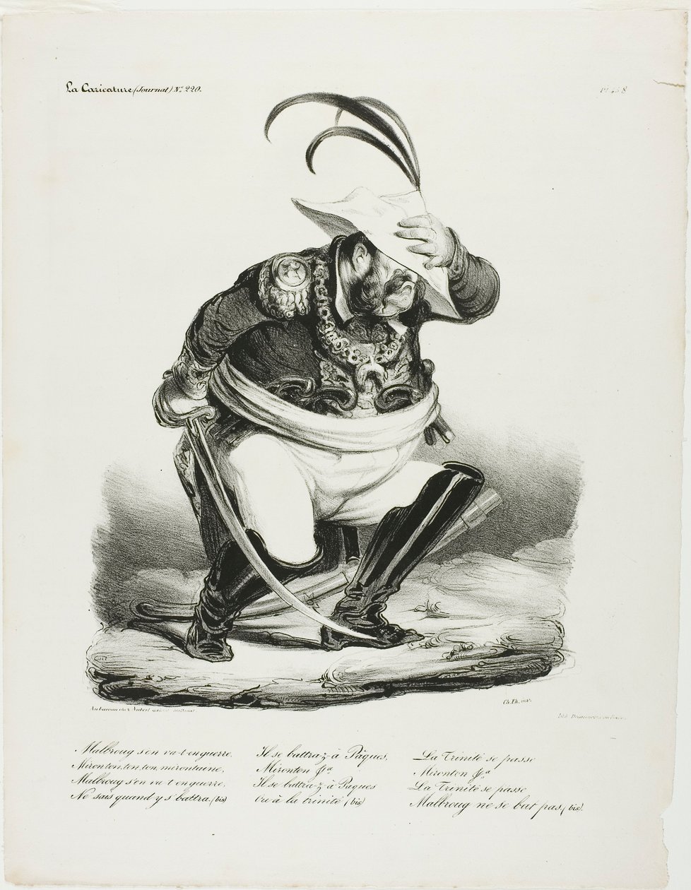 Malbroug går ut i krig... av Honoré Victorin Daumier