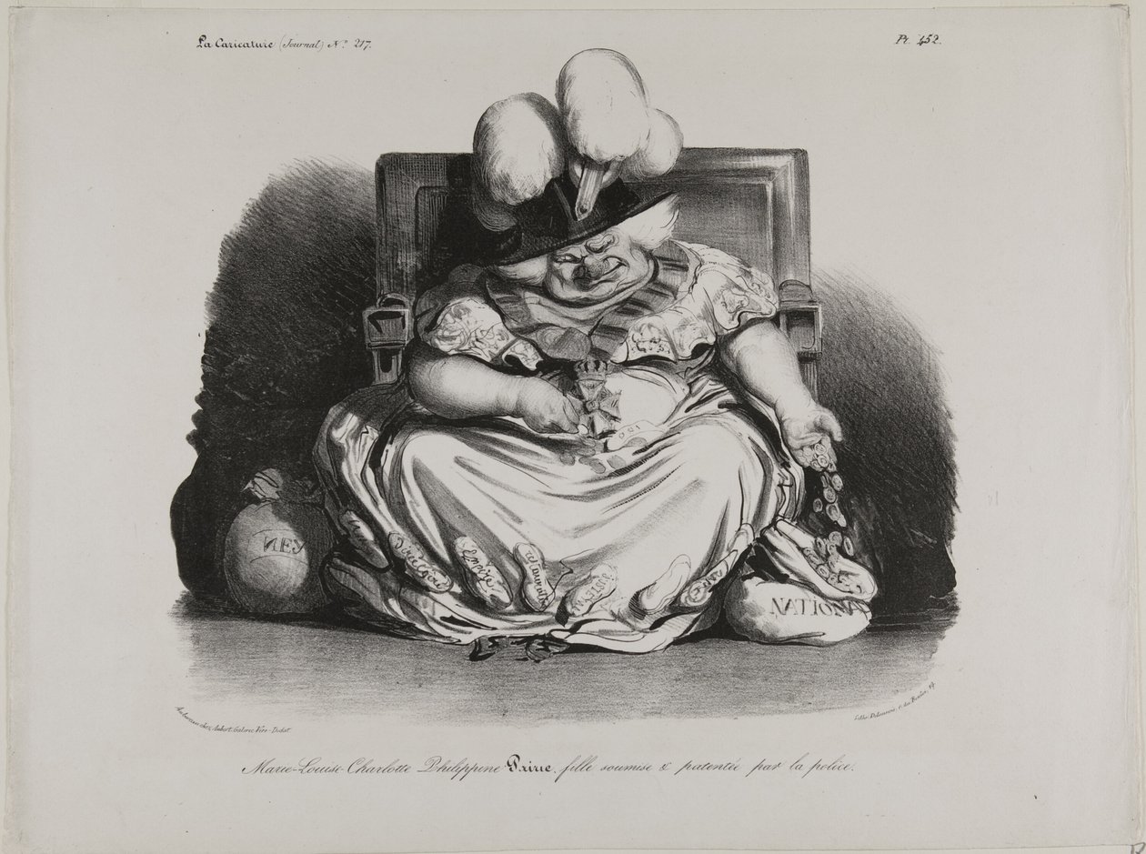 Marie Louise Charlotte Philippine Pairie, prostituerad, licensierad av polisen av Honoré Victorin Daumier