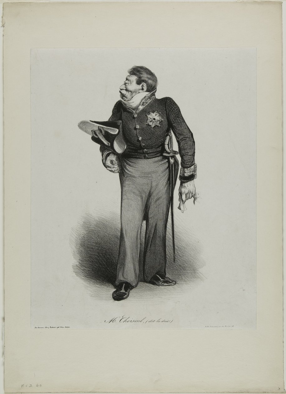 Herr Choiseul, (kallad le Duc), plansch 502 av Honoré Victorin Daumier