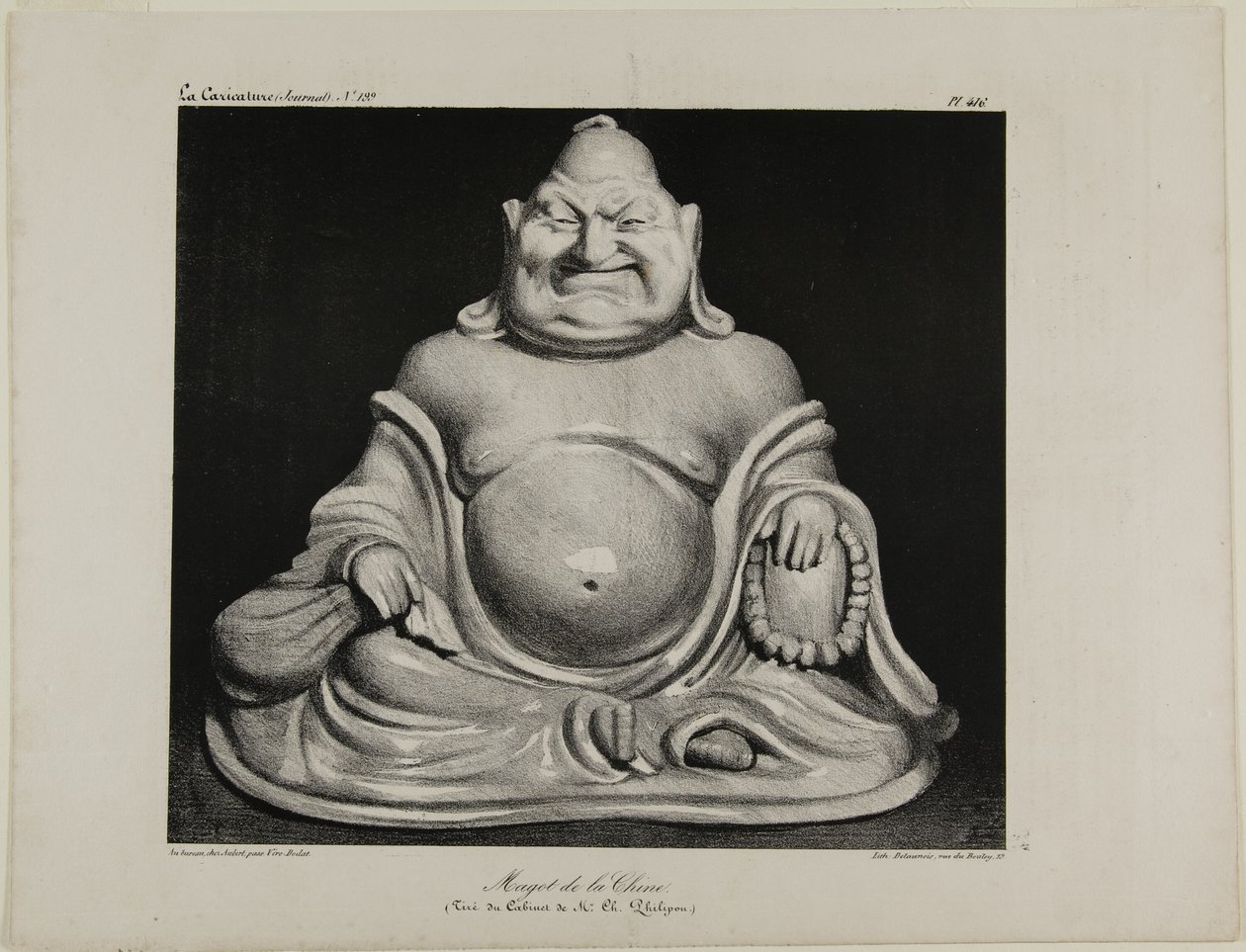 Porslinsfigur från Kina (ur Mr Charles Philipons privata samling), plåt 416 av Honoré Victorin Daumier