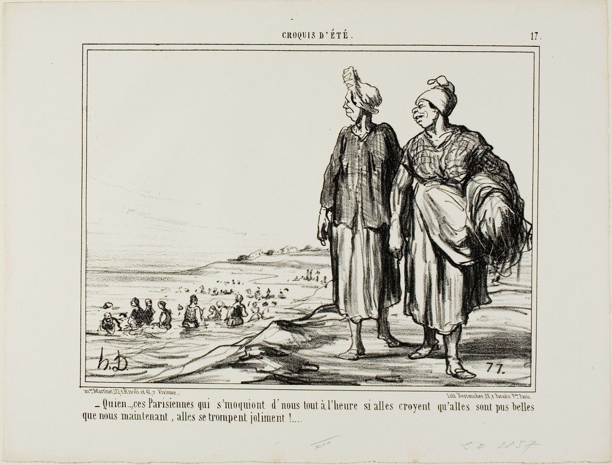 Quien ... de parisiska kvinnorna som driver med oss av Honoré Victorin Daumier