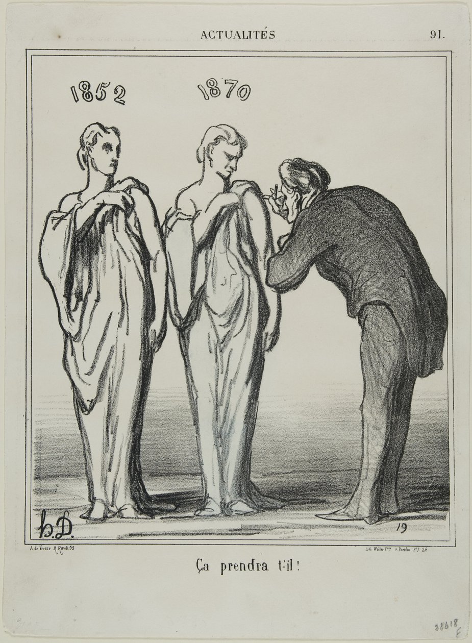 "Det kommer att göra jobbet!", platta 91 från Actualités av Honoré Victorin Daumier
