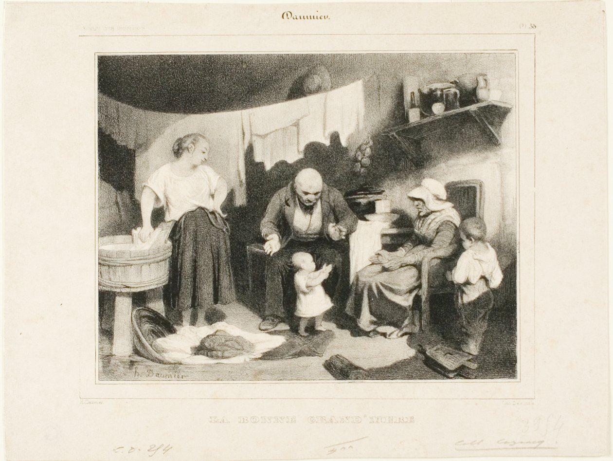 Den goda mormodern, plansch 55 av Honoré Victorin Daumier