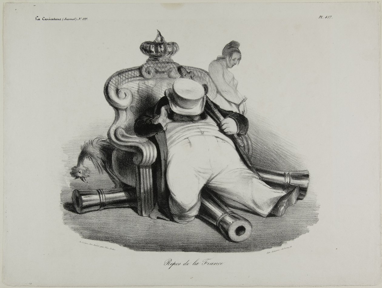 Frankrikes upphöjda läge, plansch 417 av Honoré Victorin Daumier