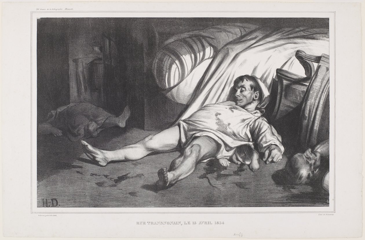 Rue Transnonain, 15 april 1834, 1834 av Honoré Daumier