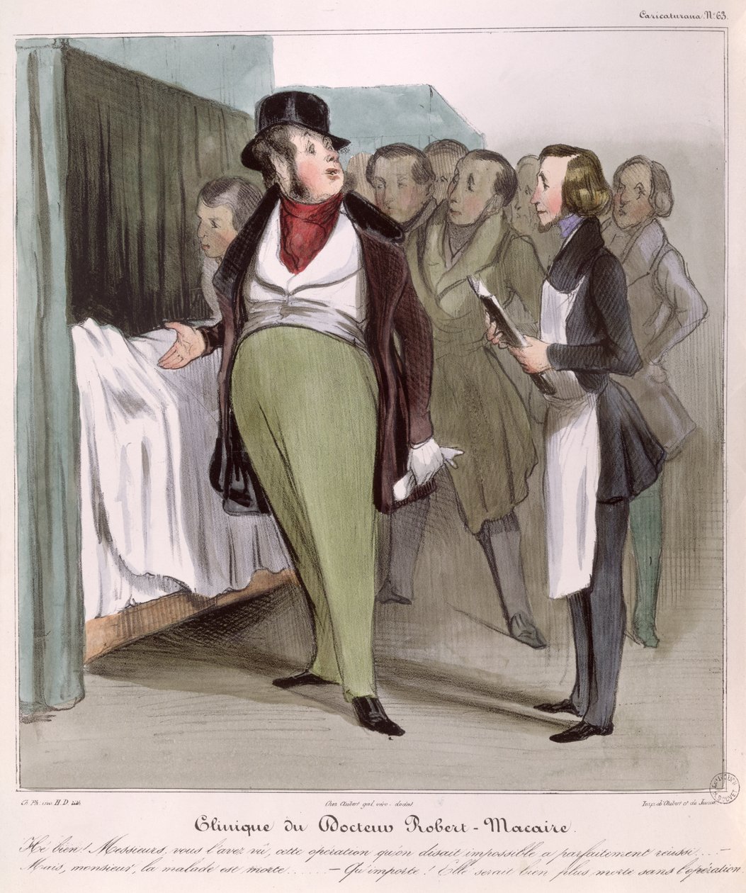 Dr Robert-Macaires klinik av Honoré Daumier
