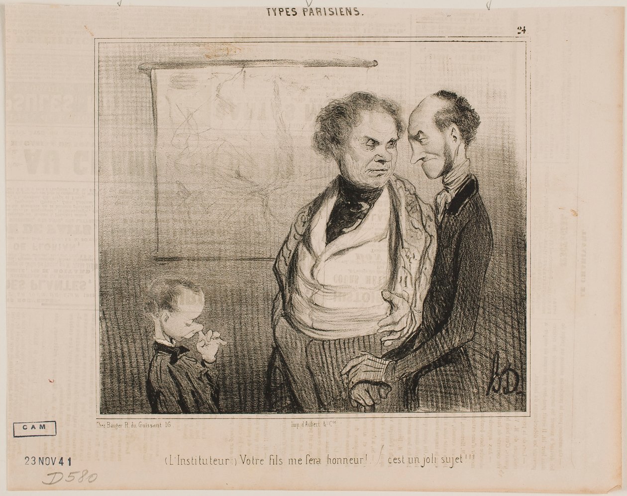 (Lärare): Din son kommer att göra mig stolt... av Honoré Daumier