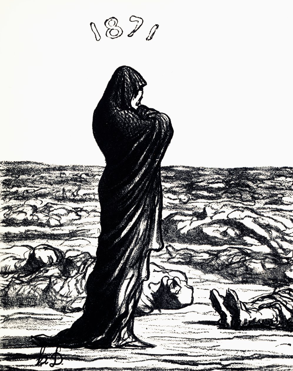 1871, Allegori (lito) av Honoré Daumier