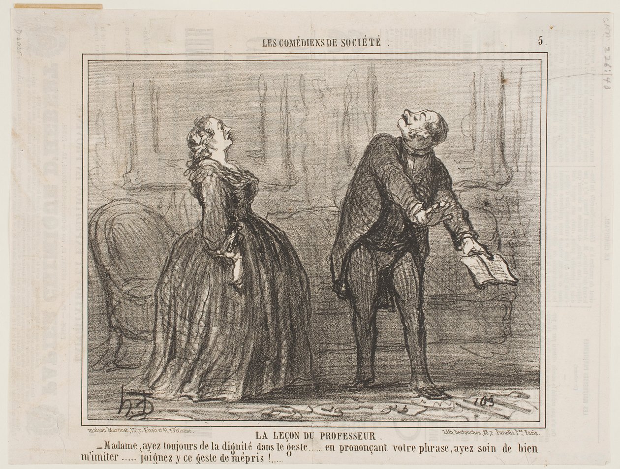 En lektion från professorn av Honoré Daumier