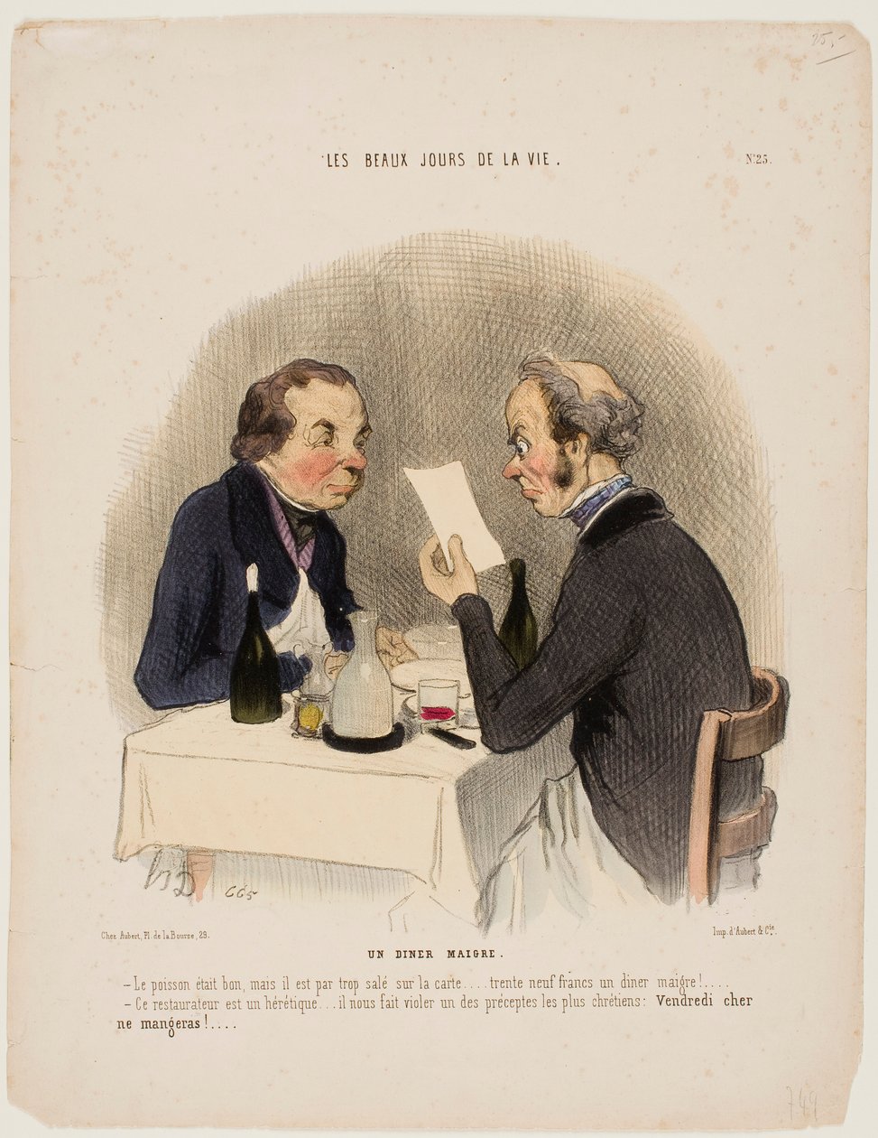 En lätt måltid av Honoré Daumier
