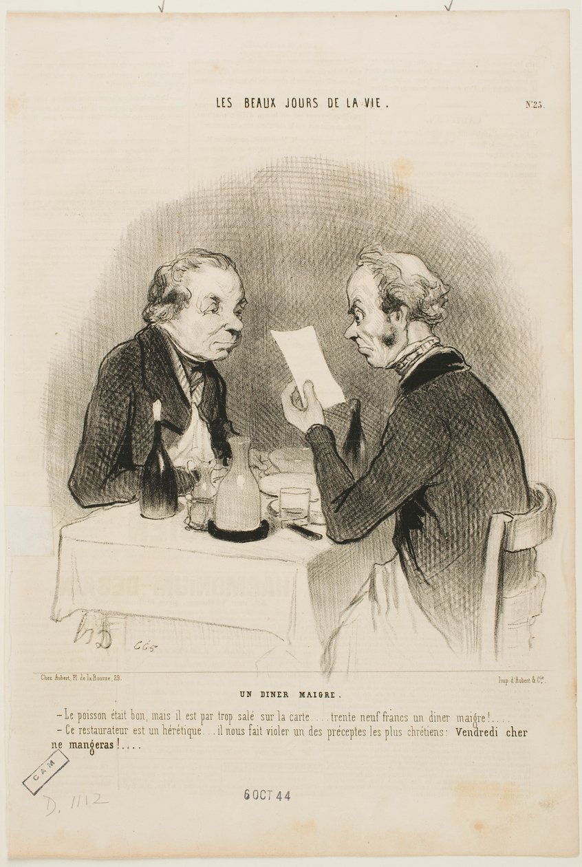 En lätt måltid av Honoré Daumier
