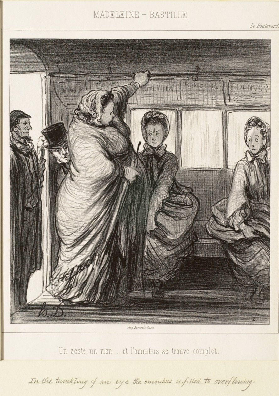 En liten sak, ingenting - och omnibussen är full av Honoré Daumier