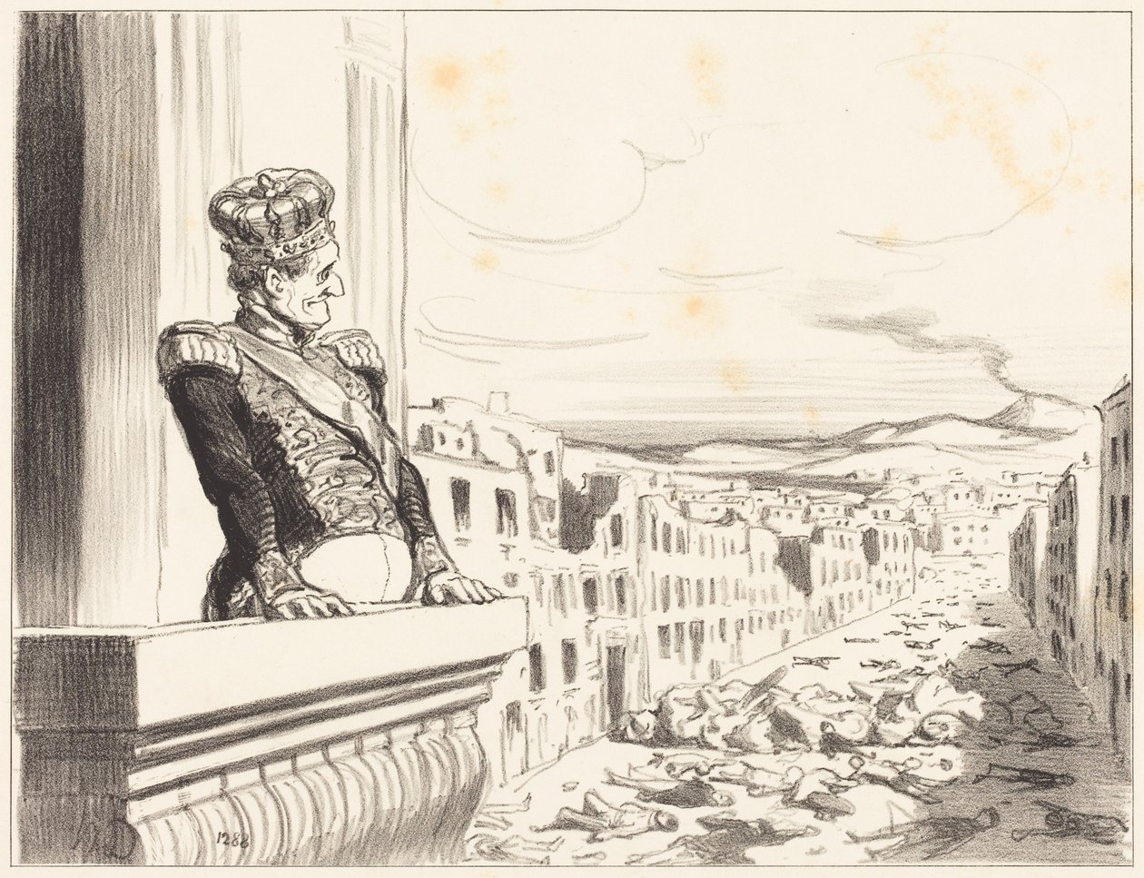 I Neapel - Den bäste av kungar... (1:a planschen) av Honoré Daumier