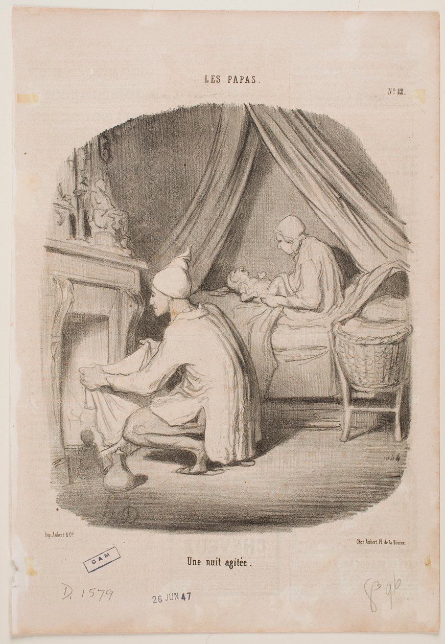 En livlig natt av Honoré Daumier