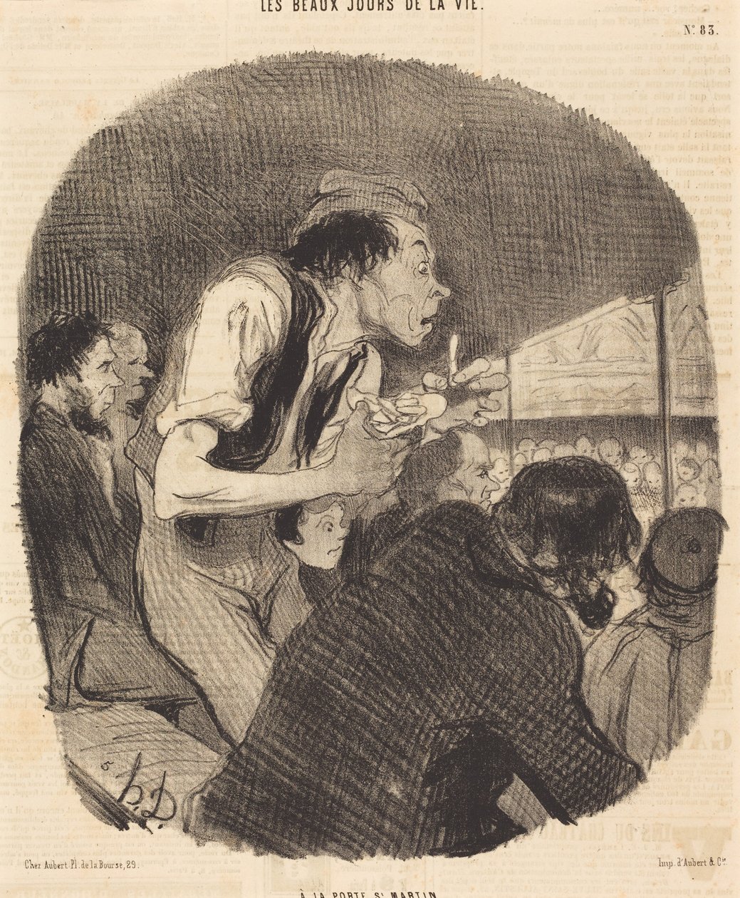 Vid Porte Saint-Martin av Honoré Daumier