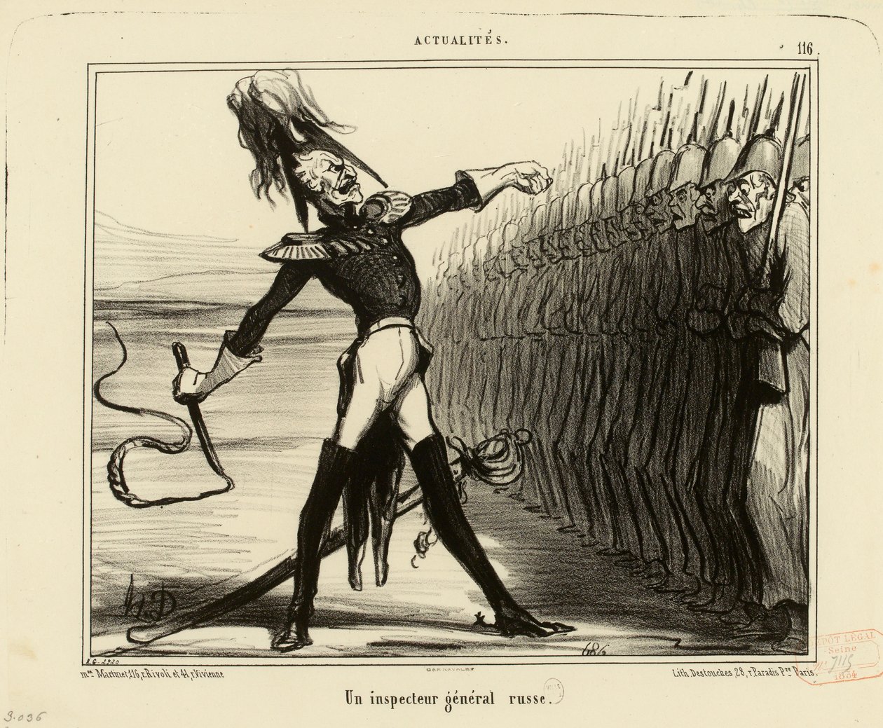 Aktualiteter nr 116: En rysk generalinspektör av Honoré Daumier