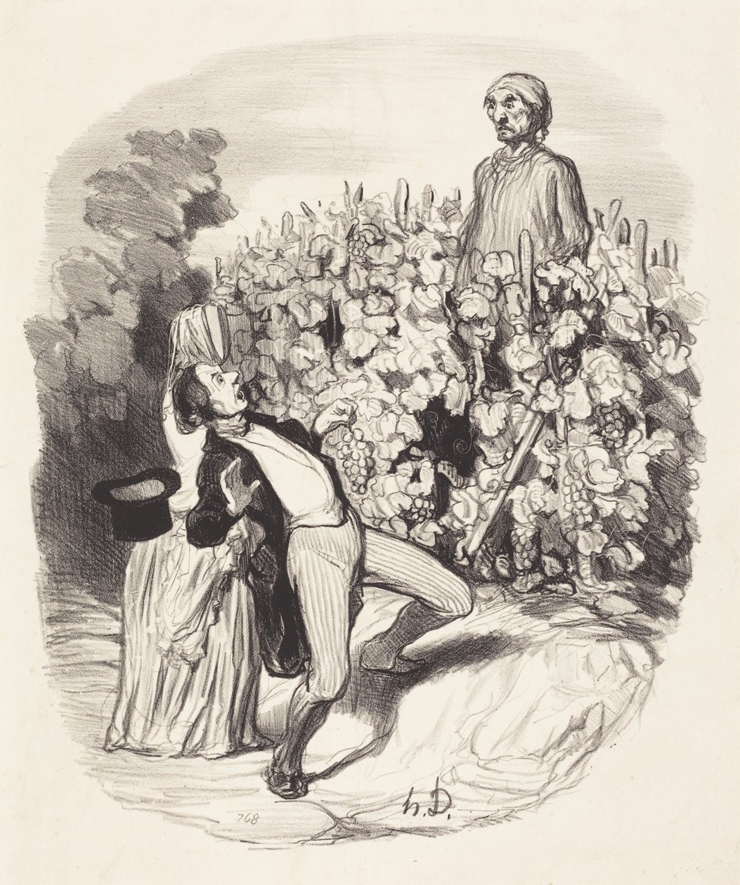 Ah! För tusan, jag tror att vi är tagna! av Honoré Daumier
