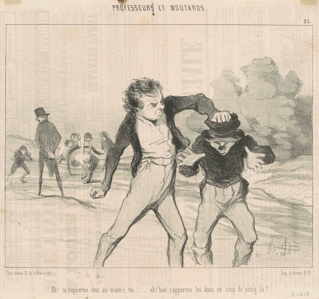 Ah! Du rapporterar allt till mästaren... av Honoré Daumier