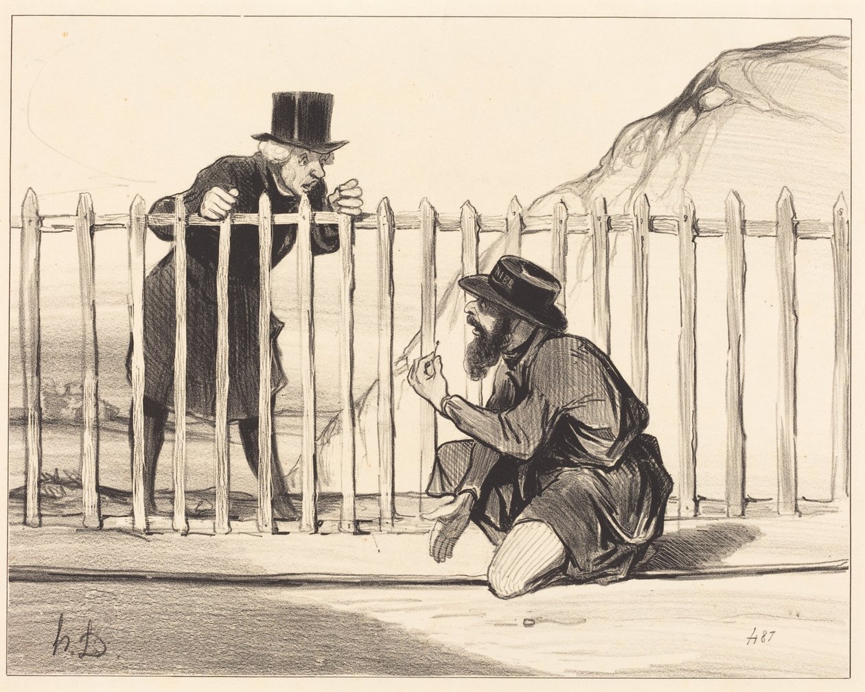Ack, nåja... konvojen... kan skatta sig lycklig att undkomma det... av Honoré Daumier
