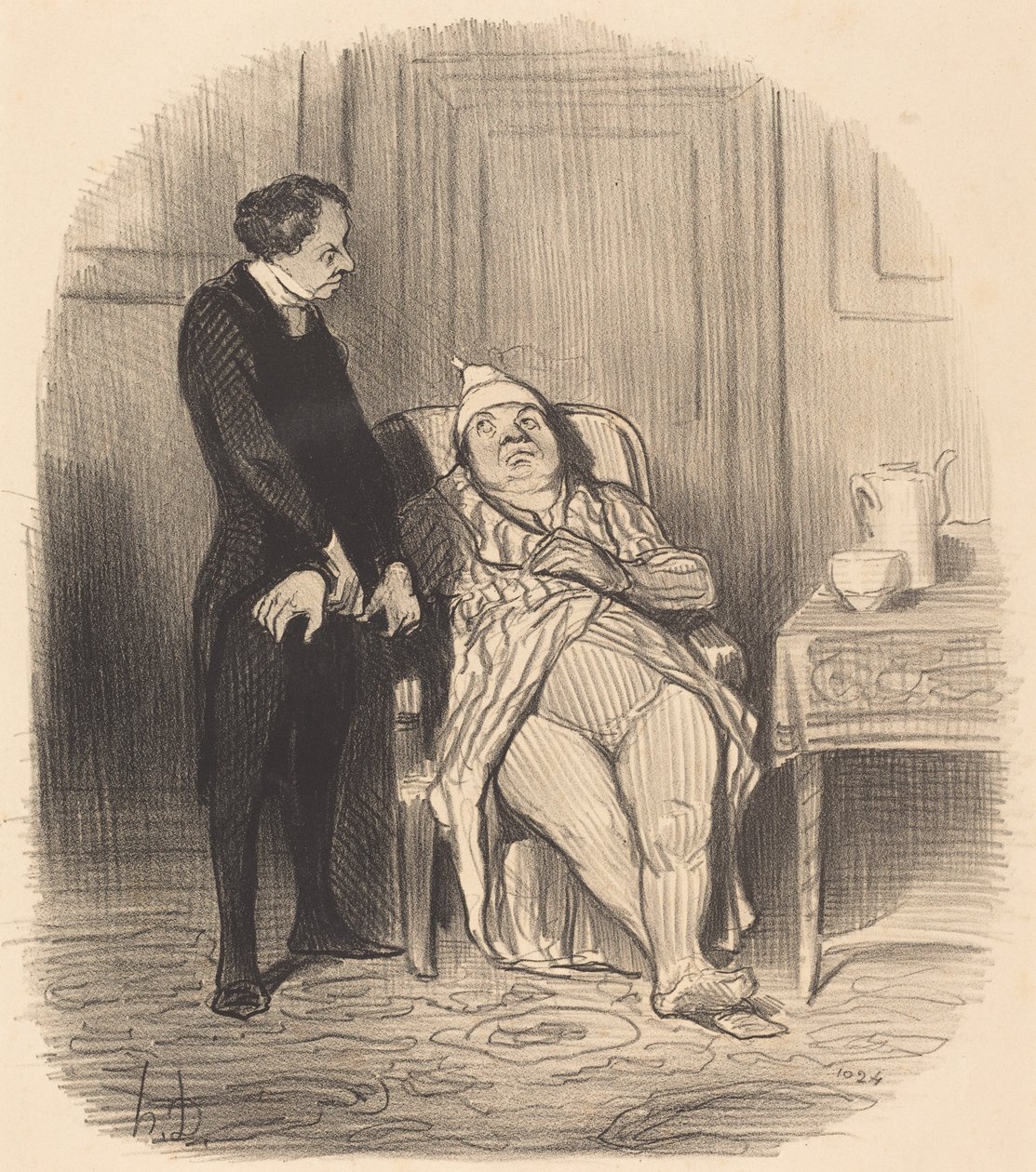 Ah! doktor... jag tror... att jag har en bröstkorg! av Honoré Daumier