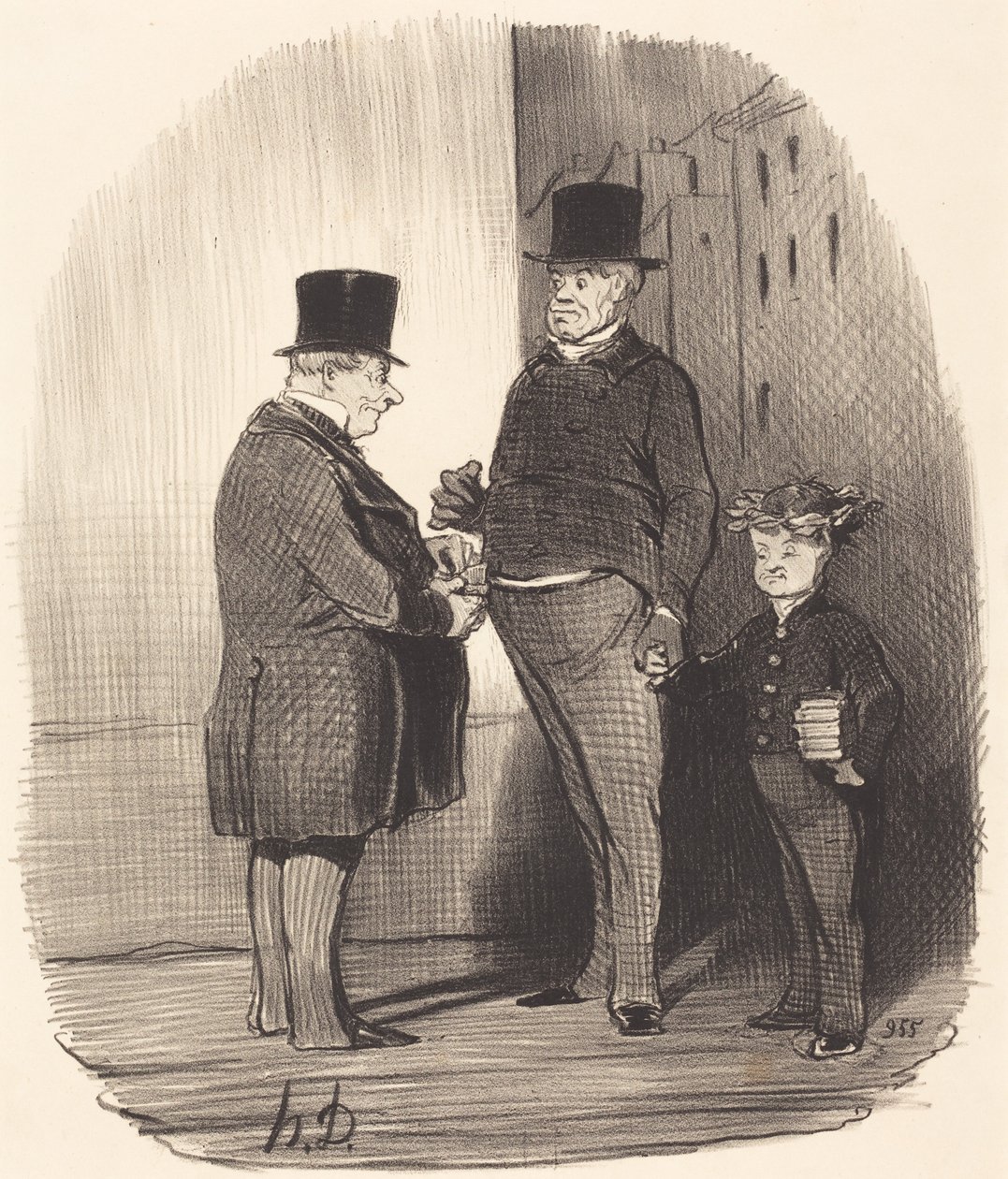 Ah! Ni är bra på latinska vers, unge man... av Honoré Daumier