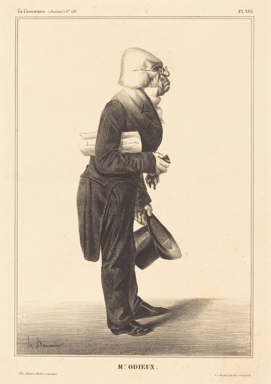 Antoine Odier av Honoré Daumier