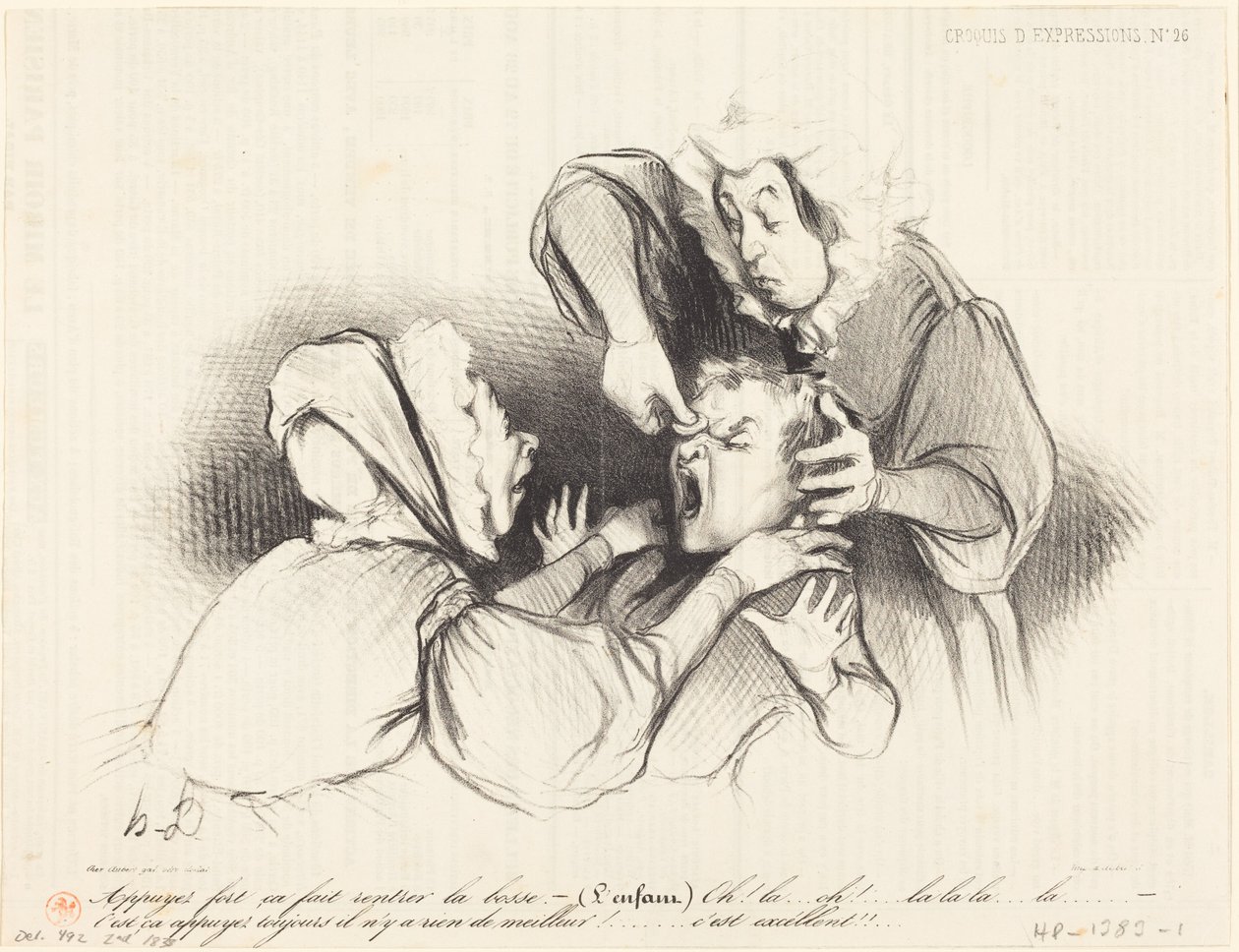 Tryck hårt, så går bulan tillbaka... av Honoré Daumier