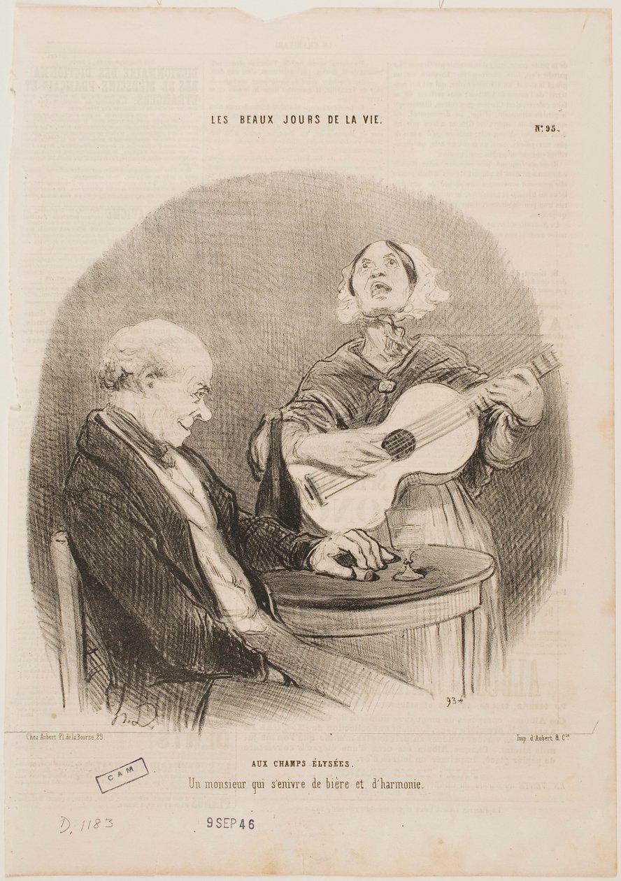 På Champs-Élysées av Honoré Daumier