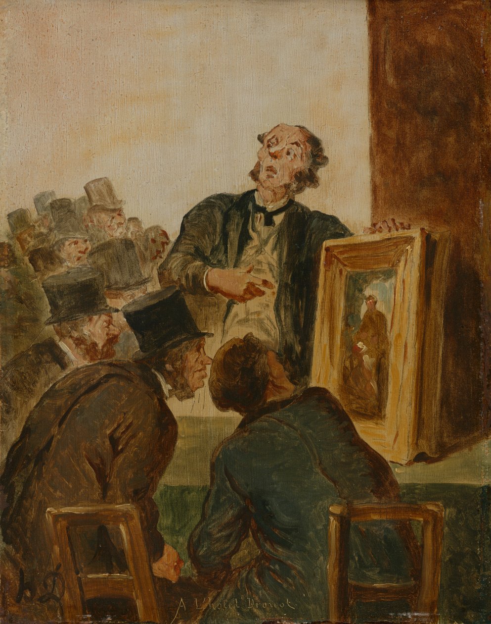 På Galerie Drouot av Honoré Daumier