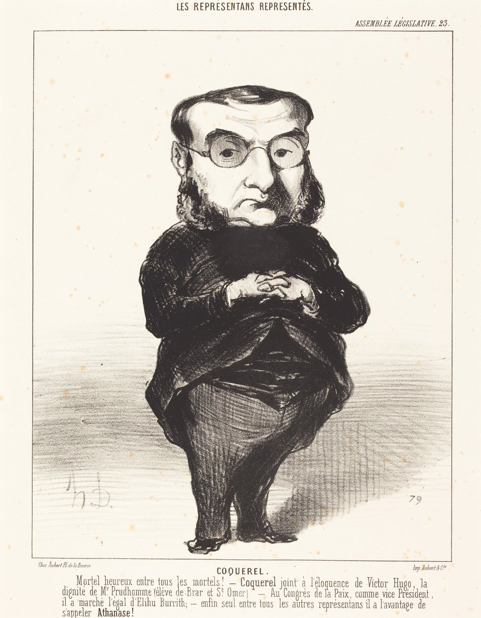 Ath. L. Charles Coquerel av Honoré Daumier