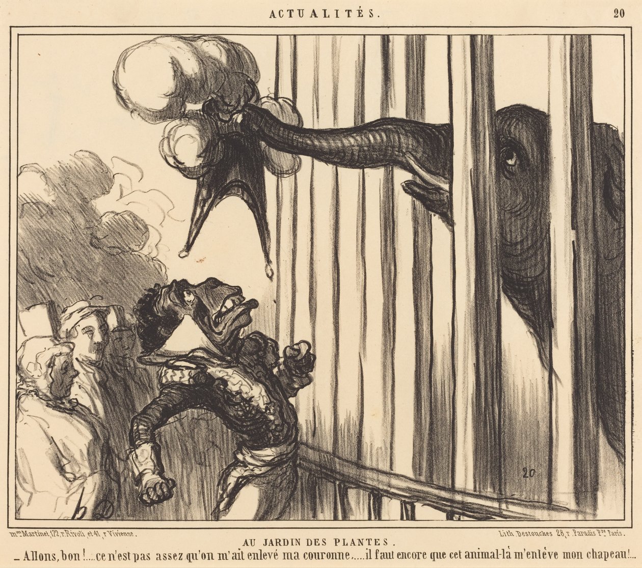 I Jardin des Plantes av Honoré Daumier