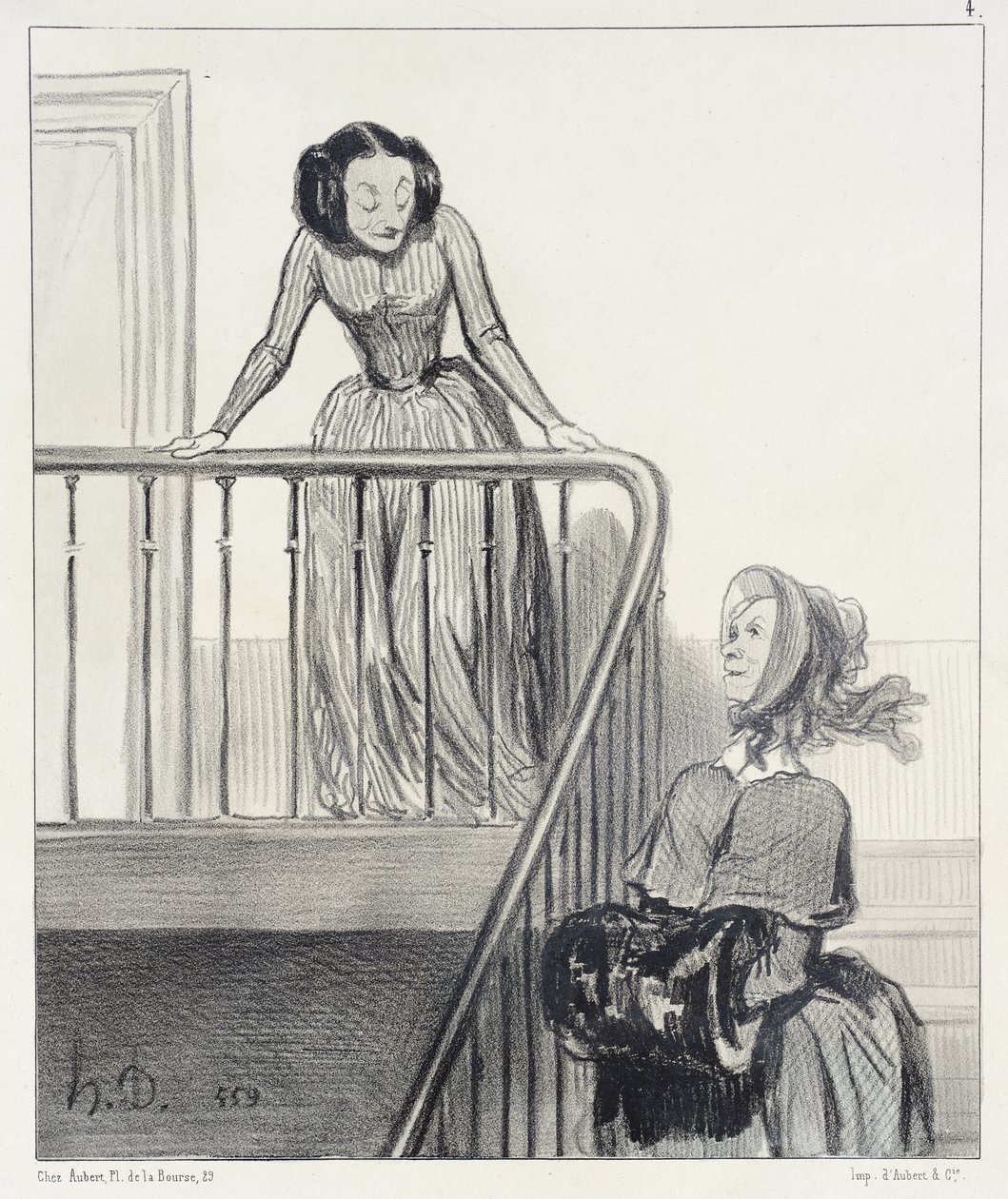 Adjö, Ophelia!... av Honoré Daumier
