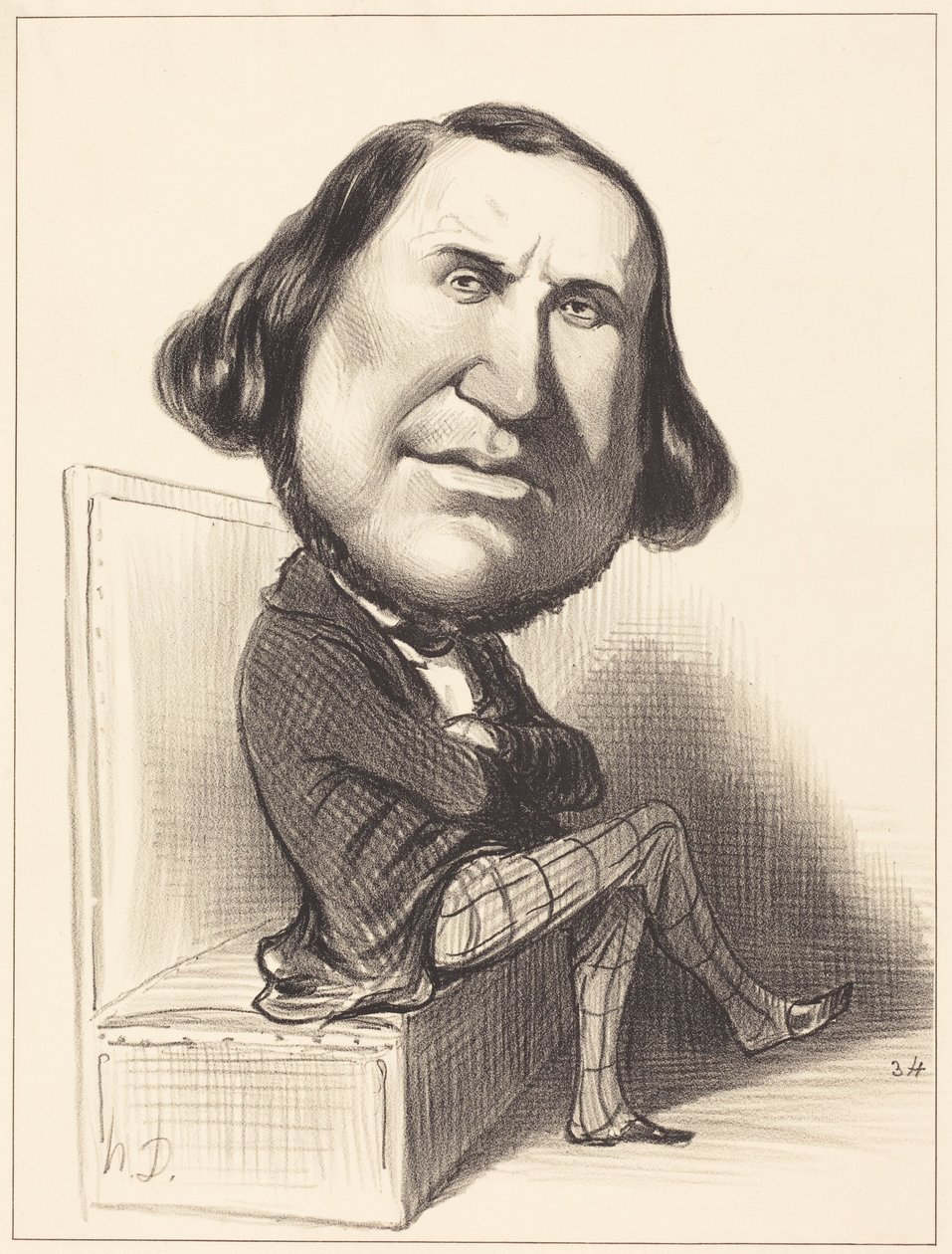 Auguste Avond av Honoré Daumier