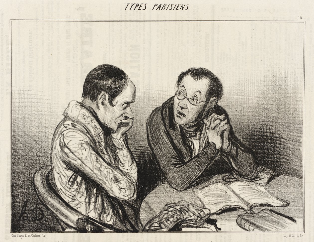 Dramatiska författare... av Honoré Daumier