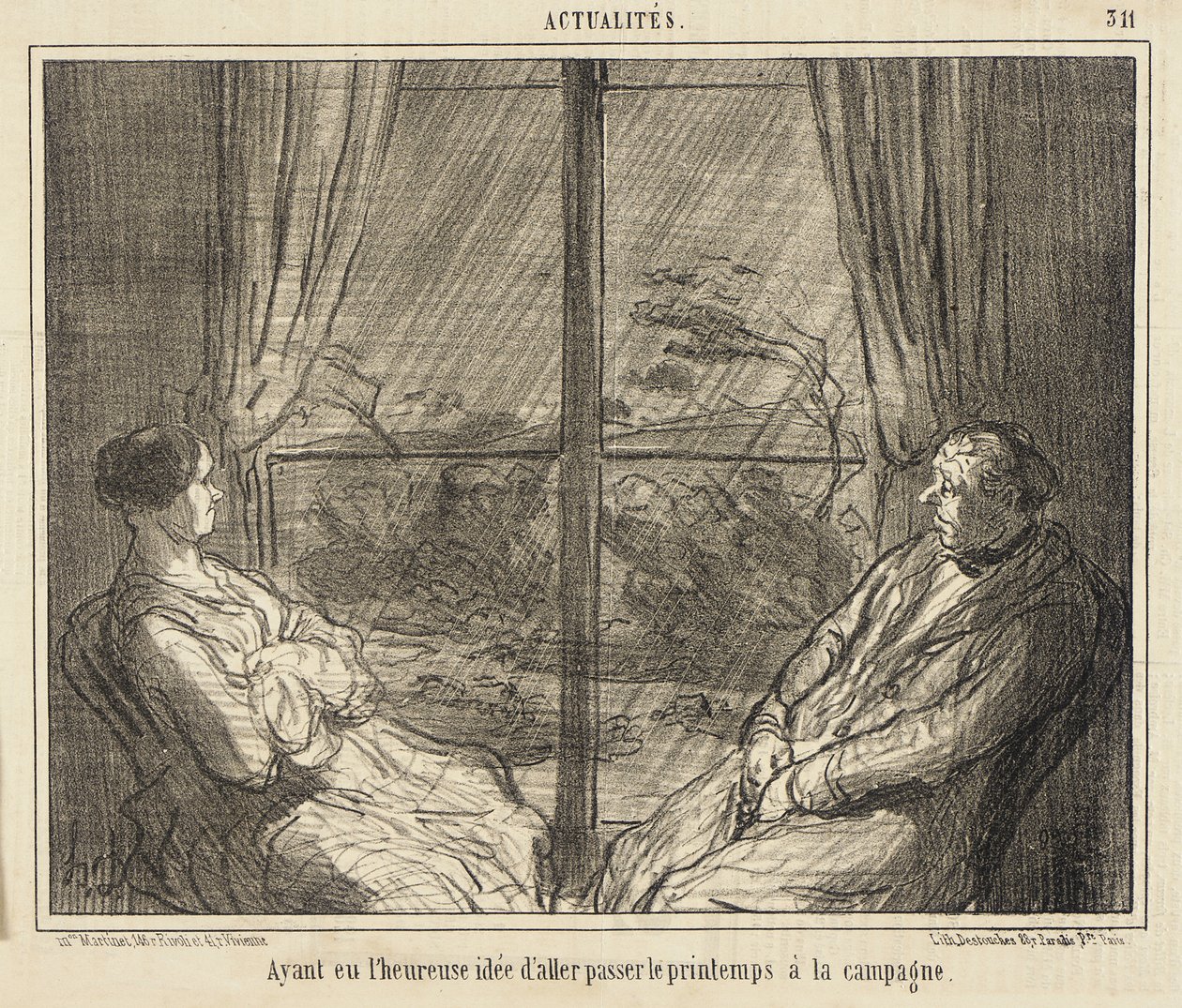 Efter att ha fått den lyckliga idén att tillbringa våren på landet av Honoré Daumier